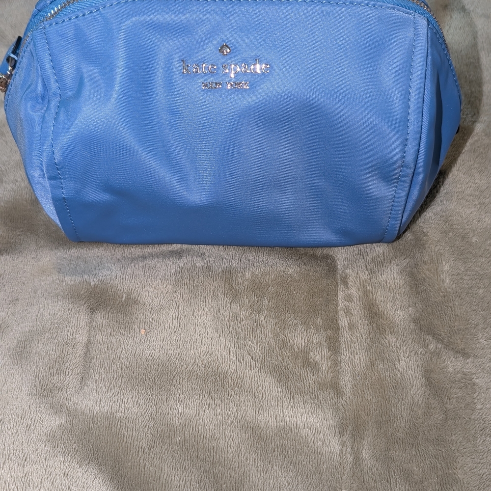 kate spade Nylon Cosmetic Pouch in Sky Blue